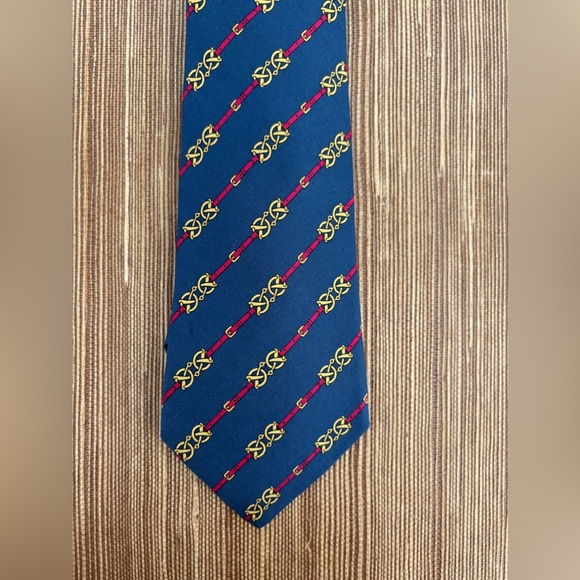 Hermes MORS Blue Silk Tie - Picture 4 of 6